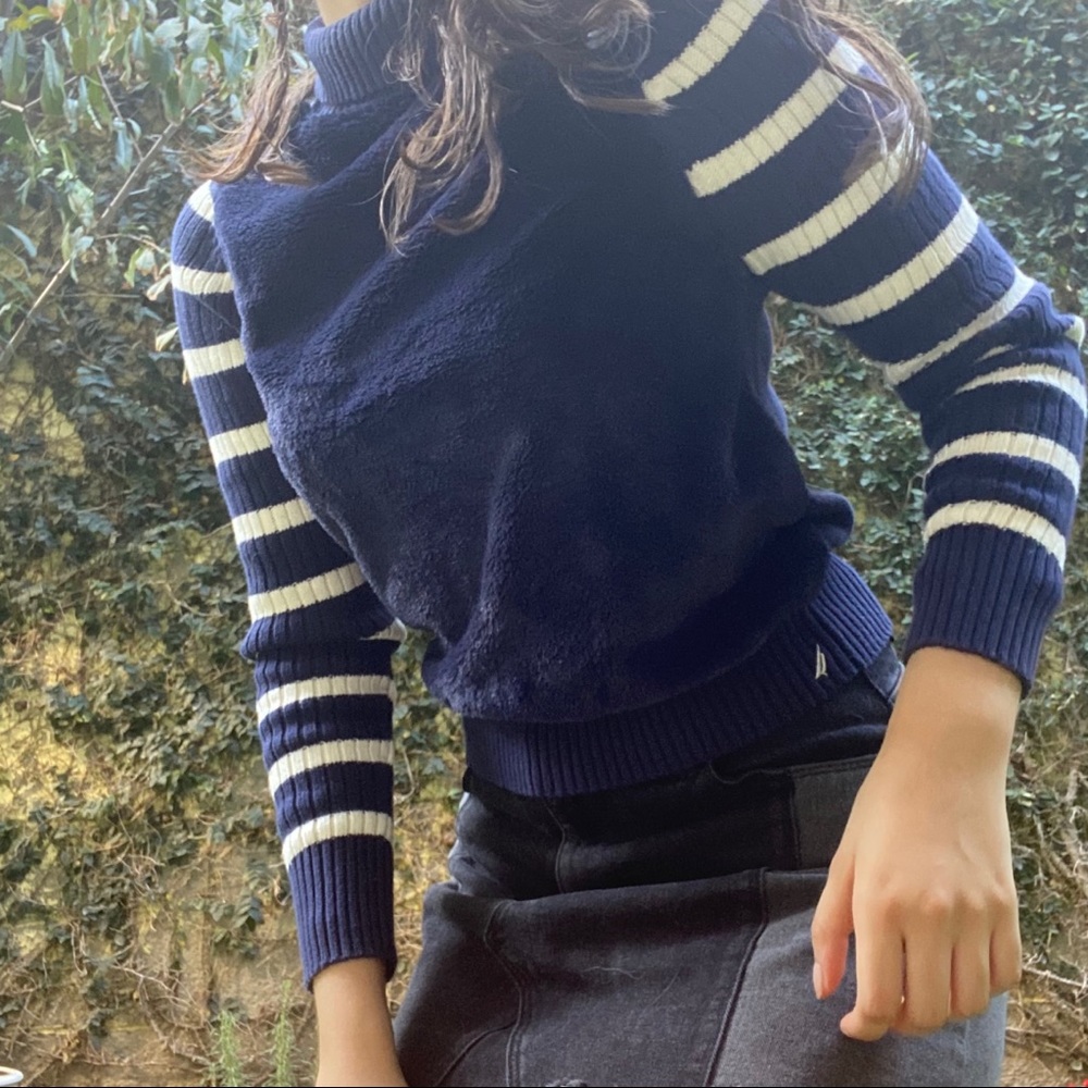 Nautica Navy Blue Soft Turtleneck Sweater